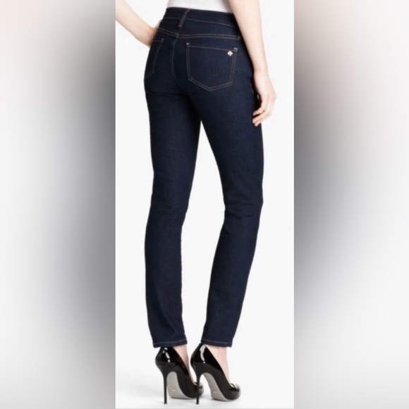 Kate Spade Dark Blue Rinse Denim Perry Street Straight Jeans “Play Hooky” NEW - Picture 9 of 10